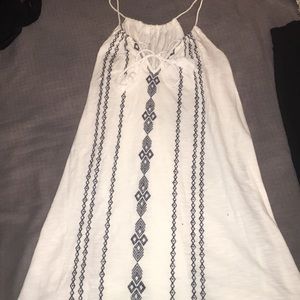 White sundress with navy detail. Tags still on!
